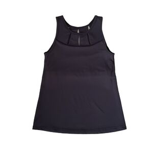 TONIC Athletic Sleeveless Top Cutout Details Black
